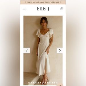 Billy J Louisa Midi Dress - Ivory